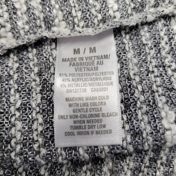 Aeropostale Sweater Womens Medium Gray White Open Back Scoop Y2K Casual Everyday - Picture 9 of 11